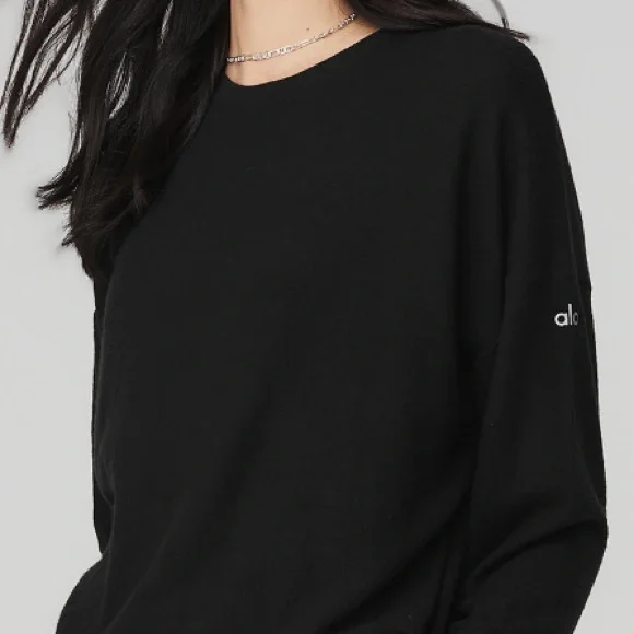 BNWT ALO Yoga Soho Pullover L Black SEALED! - Picture 4 of 8